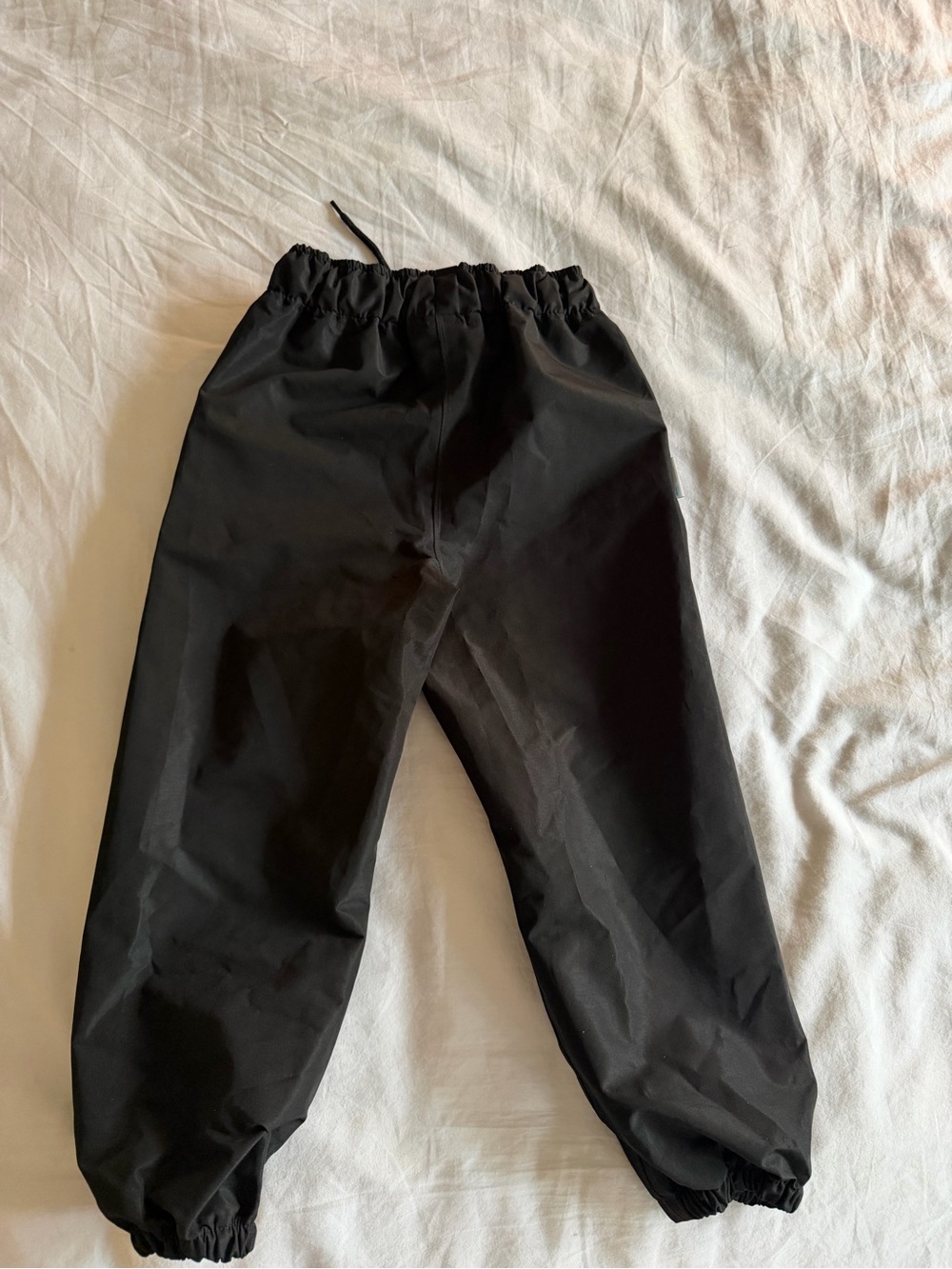Jan & Jul Kids Black Elastic Waist RAIN Pants with Cuffed Ankles, SIZE 4T